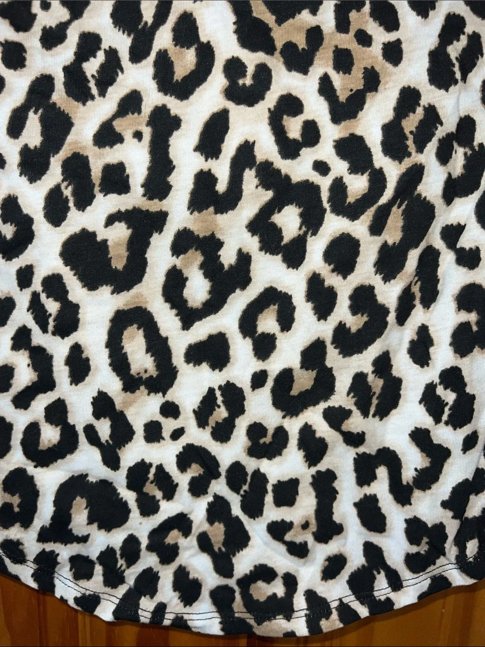 Justice Black Raglan Leopard Print Long Sleeve Tee with Rhinestone Pocket
